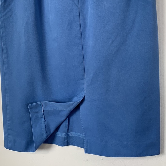 Talbots Vintage Women’s Plus Size 16 Cotton Blend Side Stretch Blue Pencil Skirt - Picture 11 of 15